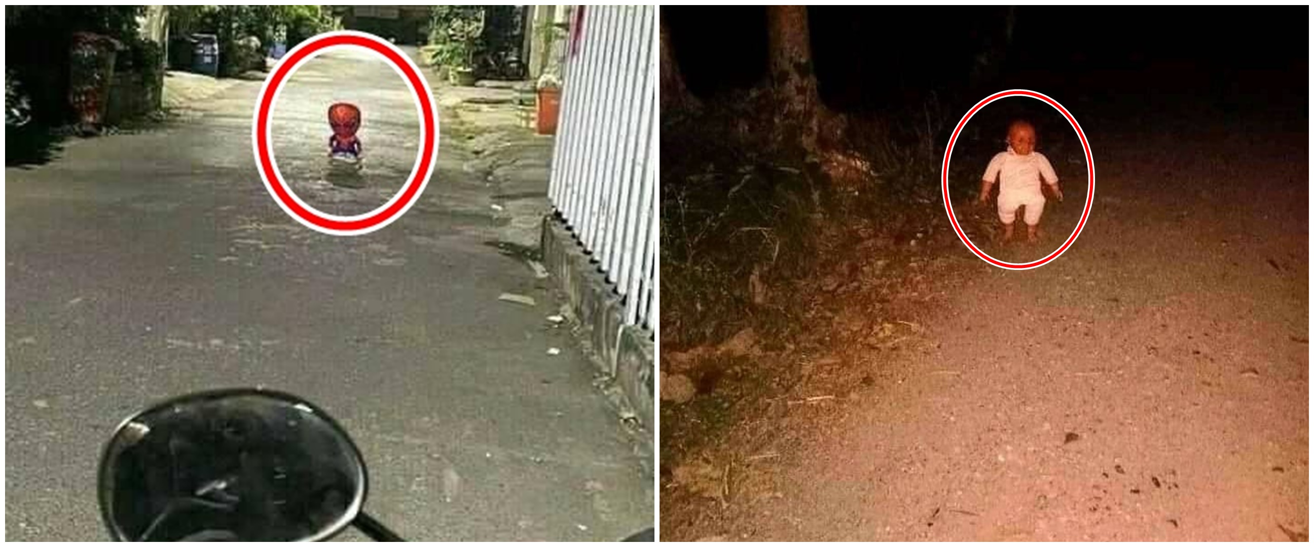 13 Penampakan ngagetin di tengah jalan, bikin nyaris putar balik