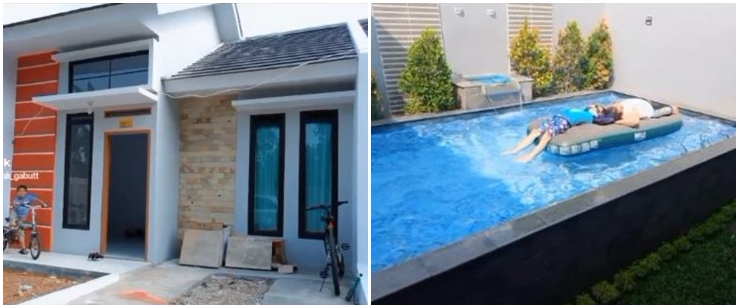Viral potret rumah tipe 36 dilengkapi kolam renang, jadi spot favorit