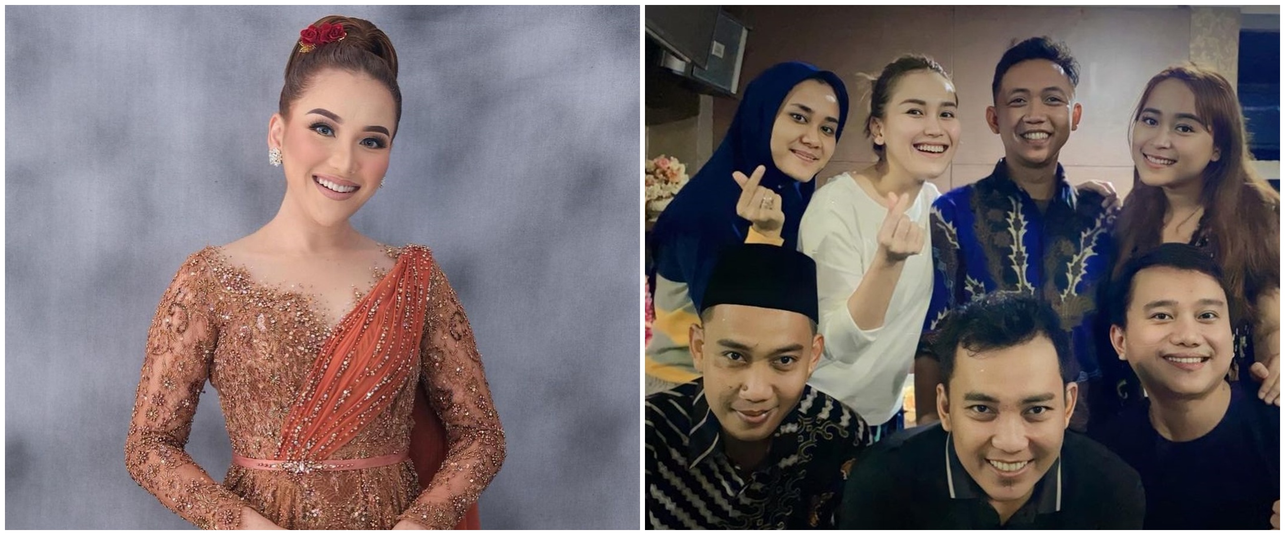 7 Gaya Ayu Ting Ting di lamaran sepupu, makeup-nya disorot