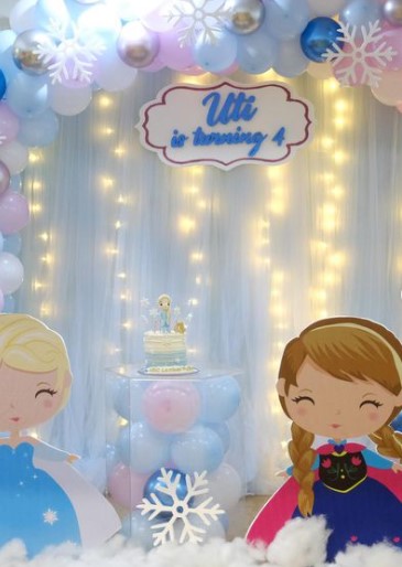7 Momen Nycta Gina rayakan ulang tahun anak kedua, bertema Frozen