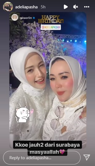 11 Momen Adelia Pasha rayakan ultah ke-33, dekorasi didominasi putih