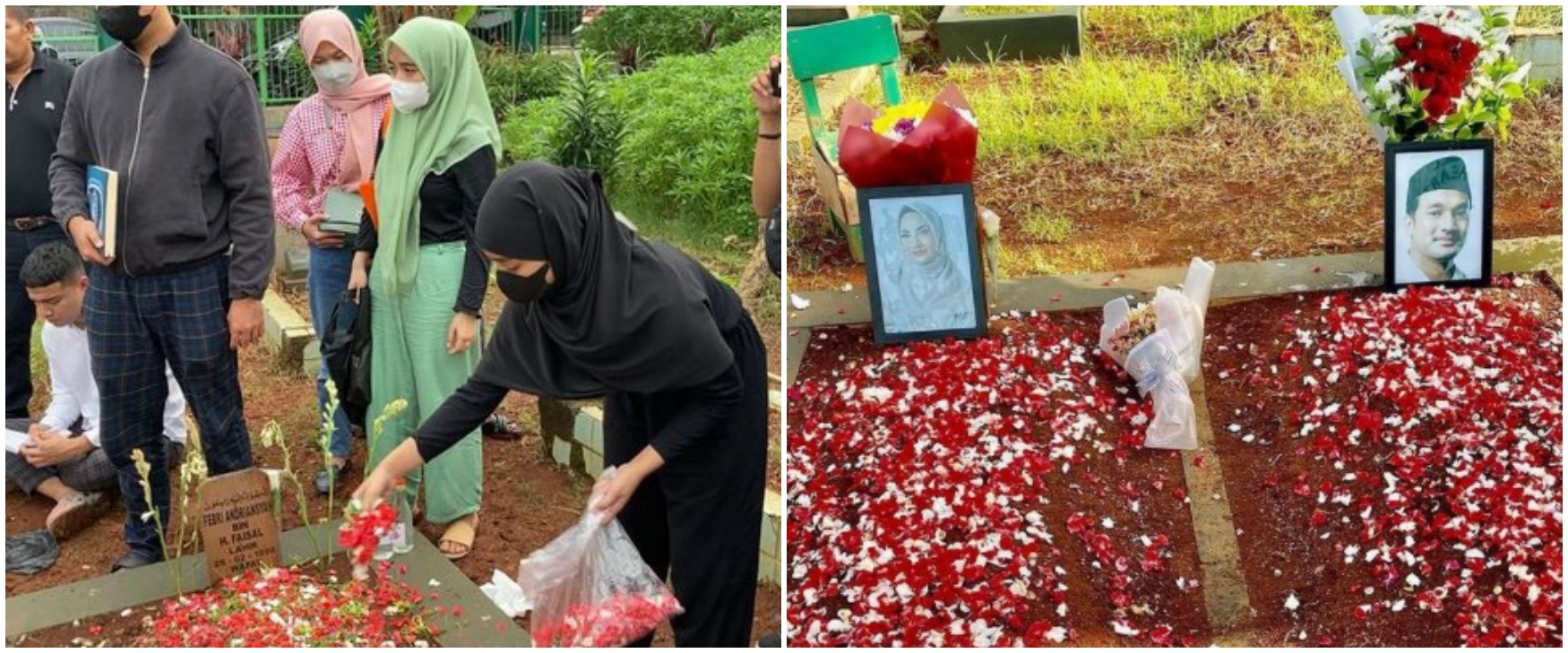 Jelang Ramadan, 11 momen keluarga Fuji ziarah ke makam Vanessa & Bibi