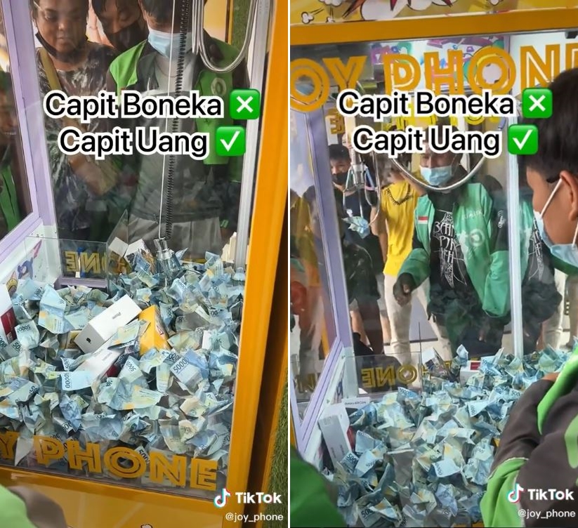  Viral mesin capit uang diserbu driver ojol, mirip punya Sisca Kohl