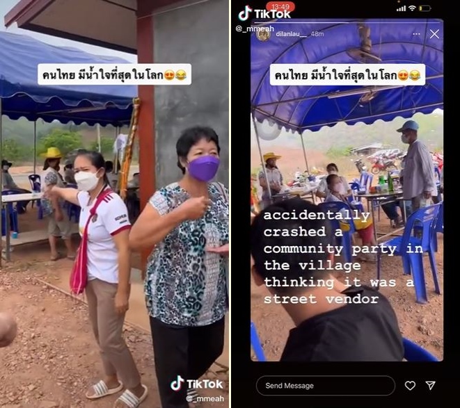 Dikira warung makan, aksi rombongan turis nyasar ke hajatan ini viral