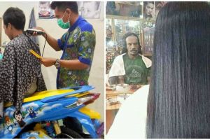 17 Momen nyeleneh orang dewasa potong rambut, bikin geleng kepala