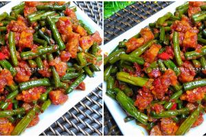 Resep tumis tempe kacang panjang balado, simpel cuma tiga langkah