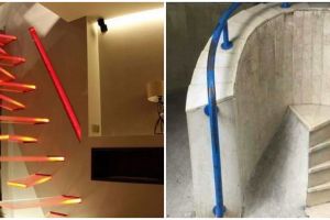 13 Desain tangga gagal estetik ini bentuknya absurd abis