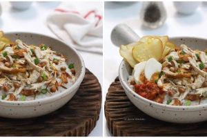 Resep bubur ayam kampung telur asin, cocok untuk buka puasa