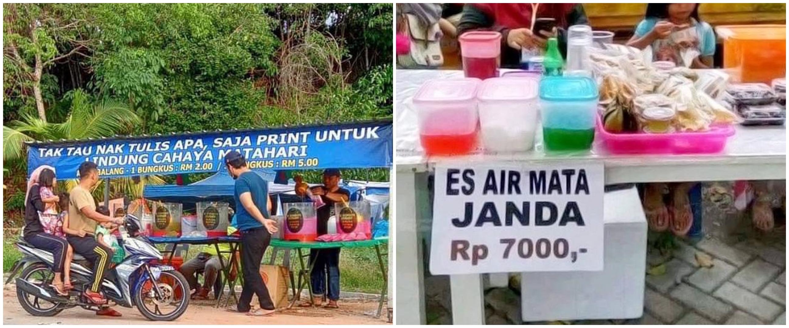 11 Spanduk nyeleneh pedagang takjil ini bikin pembeli gagal fokus