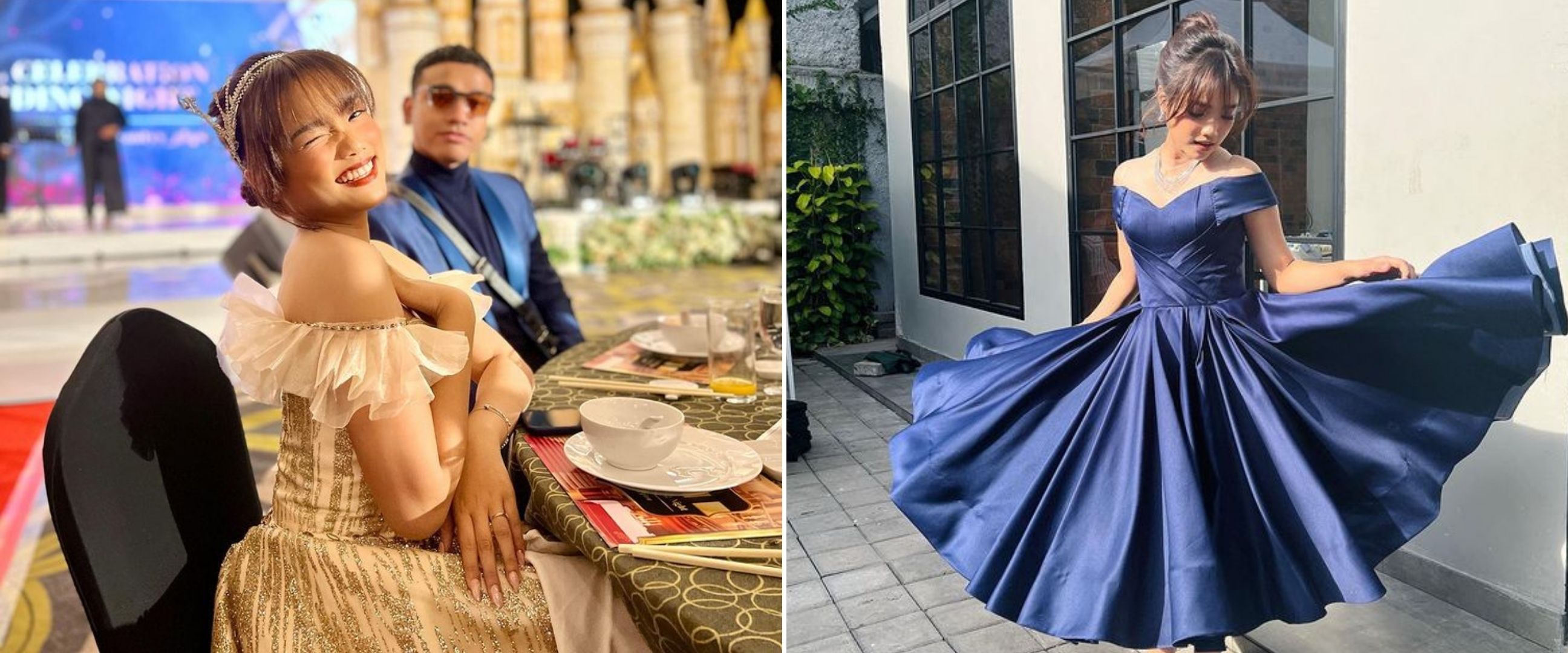 11 Gaya Fuji pakai gaun, glamor dan feminin