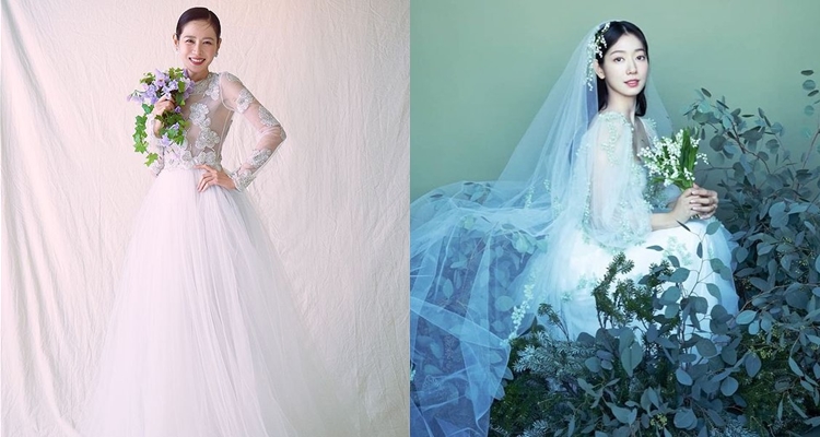 Ratu drakor, ini 7 beda gaya Son Ye-jin & Park Shin-hye jadi pengantin