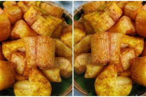 Resep dan cara membuat singkong goreng bumbu kunyit, gurih dan empuk