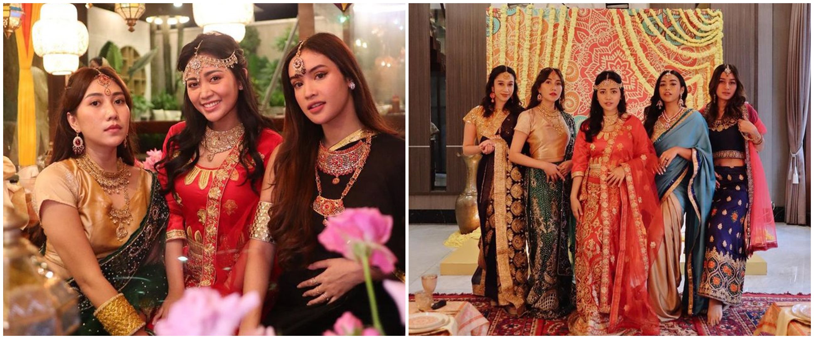 11 Momen Rachel Vennya buka bersama geng, glamor bertema Bollywood