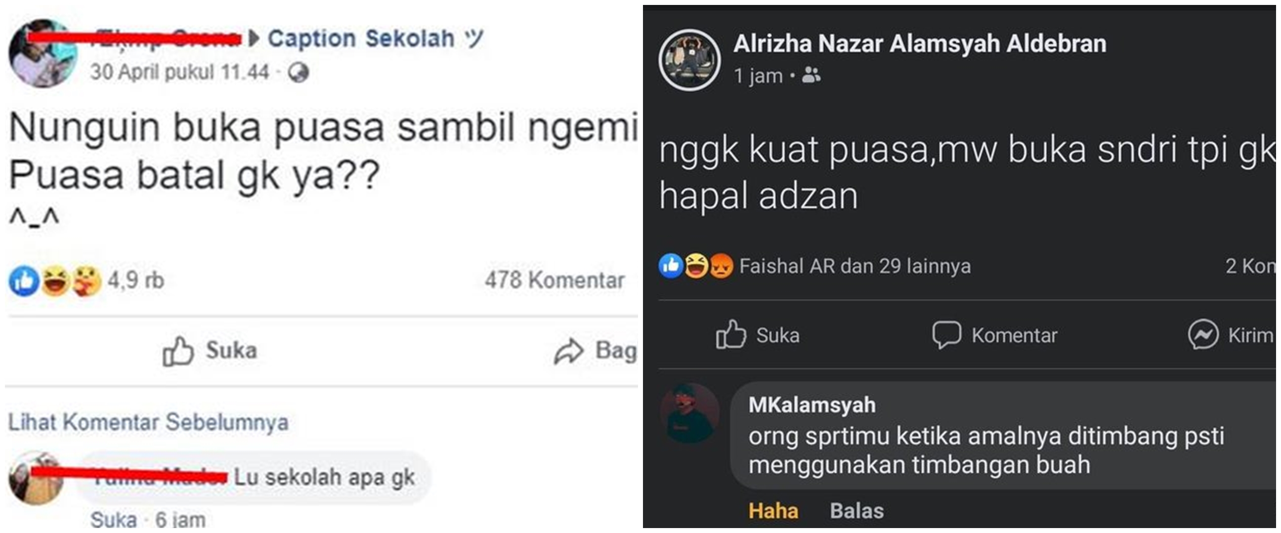 11 Status tentang batal puasa ini bikin ngelus dada