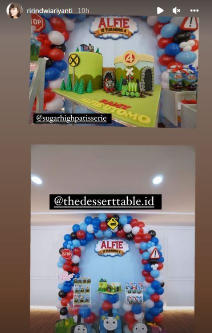 9 Potret kue ultah keluarga Ririn Dwi Ariyanti, simpel hingga unik