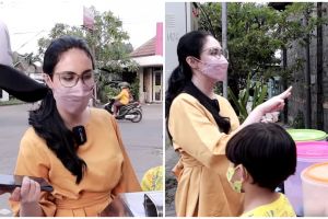 10 Momen Arumi Bachsin berburu takjil, tak gengsi jajan di kaki lima