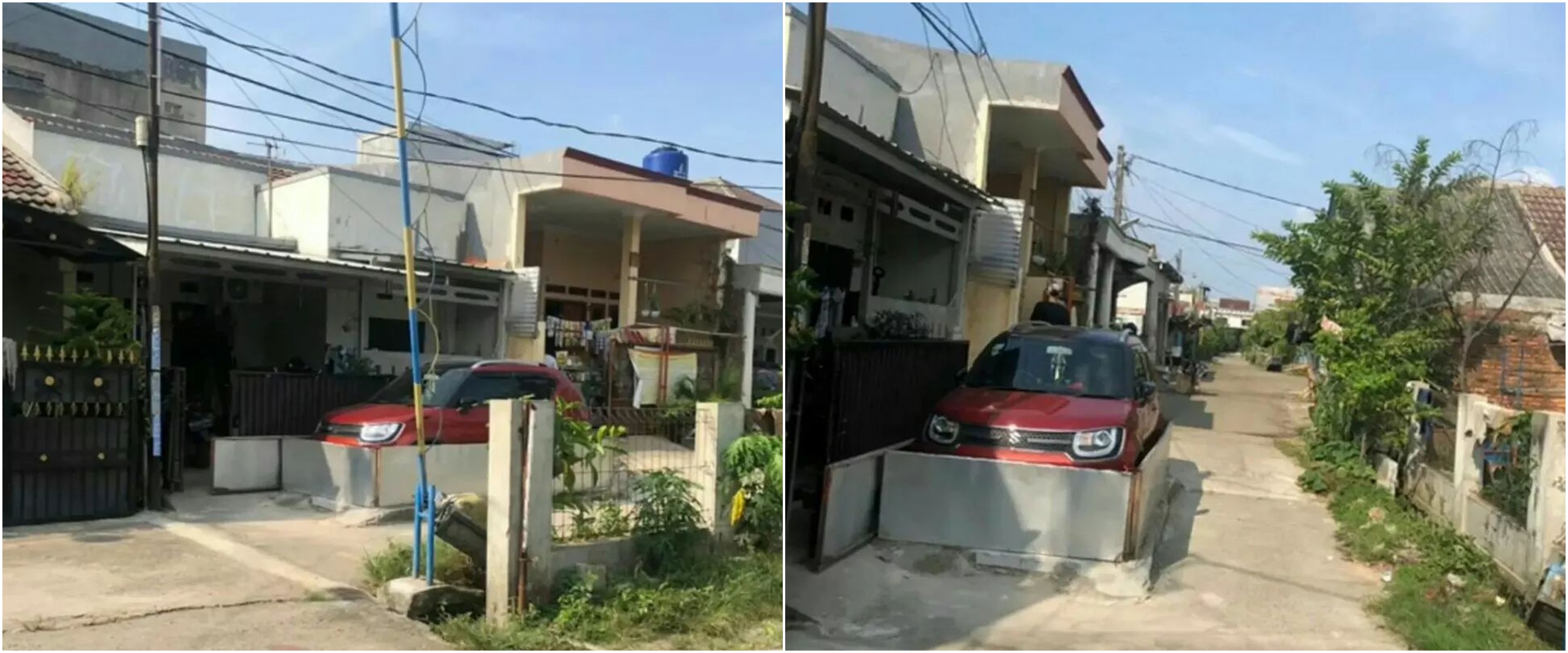 Viral potret garasi mobil di jalan umum, bikin emosi dan ngelus dada