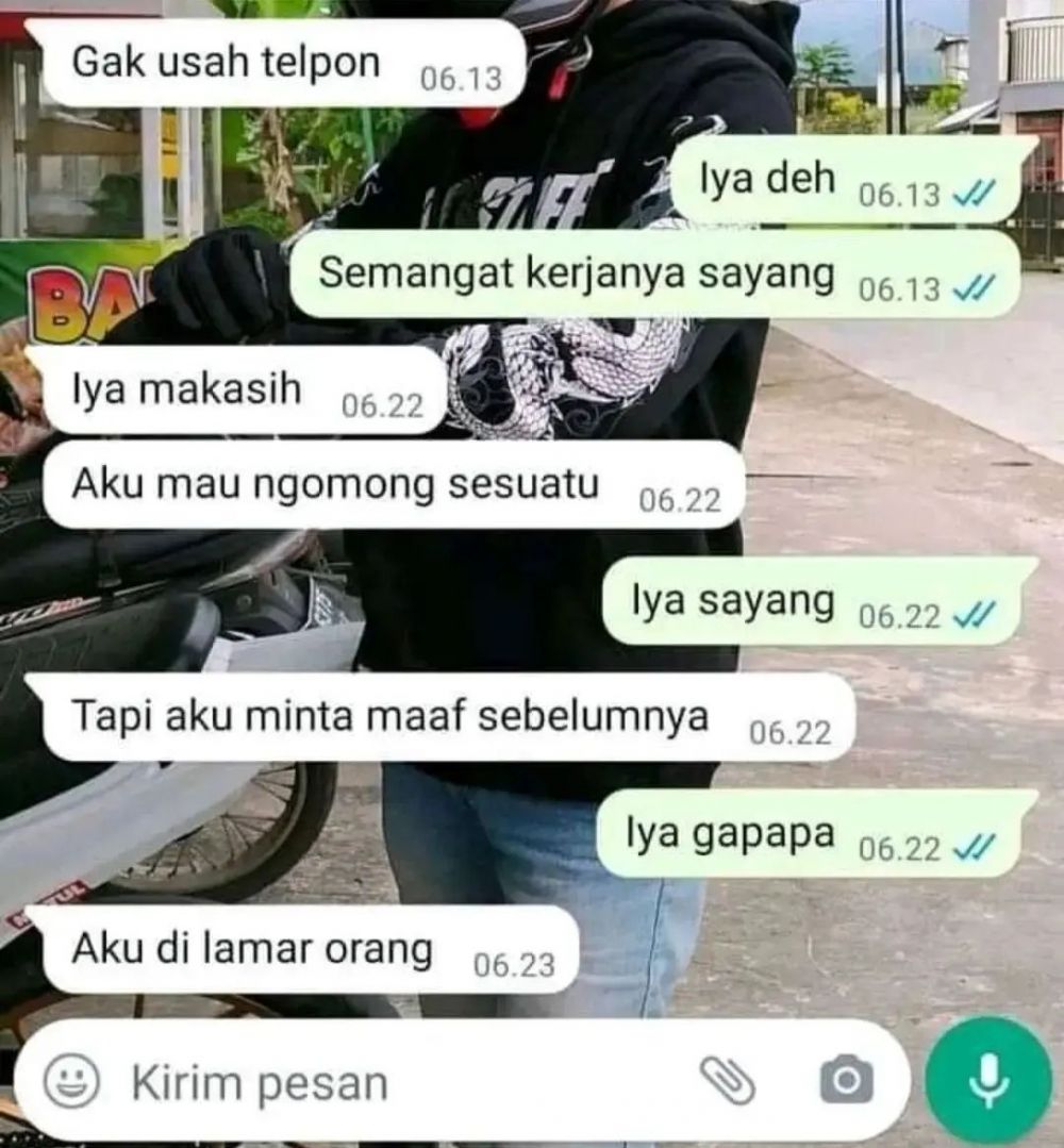 chat ada maksud lain kocak © Instagram