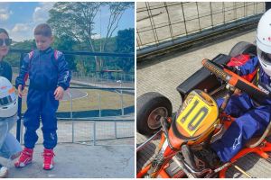 11 Momen seru Celine Evangelista temani Lucio balapan gokart