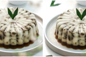 Resep puding cincau gula merah, legit, lembut, dan mudah dibuat