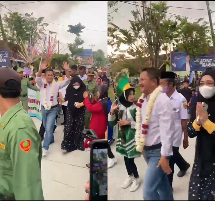 Viral crazy rich Grobogan mudik disambut arak-arakan warga
