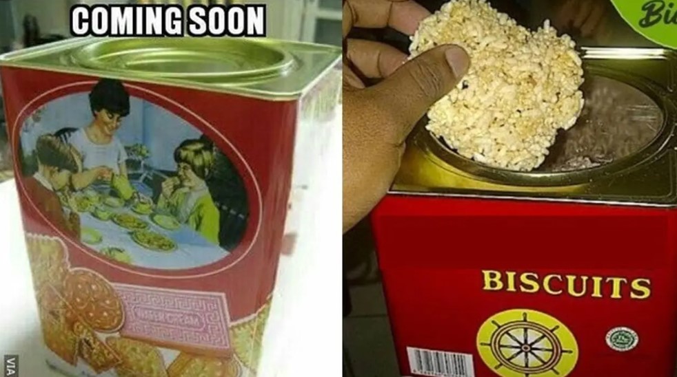 13 Potret nyeleneh isian kaleng kue Lebaran ini bikin gigit jari