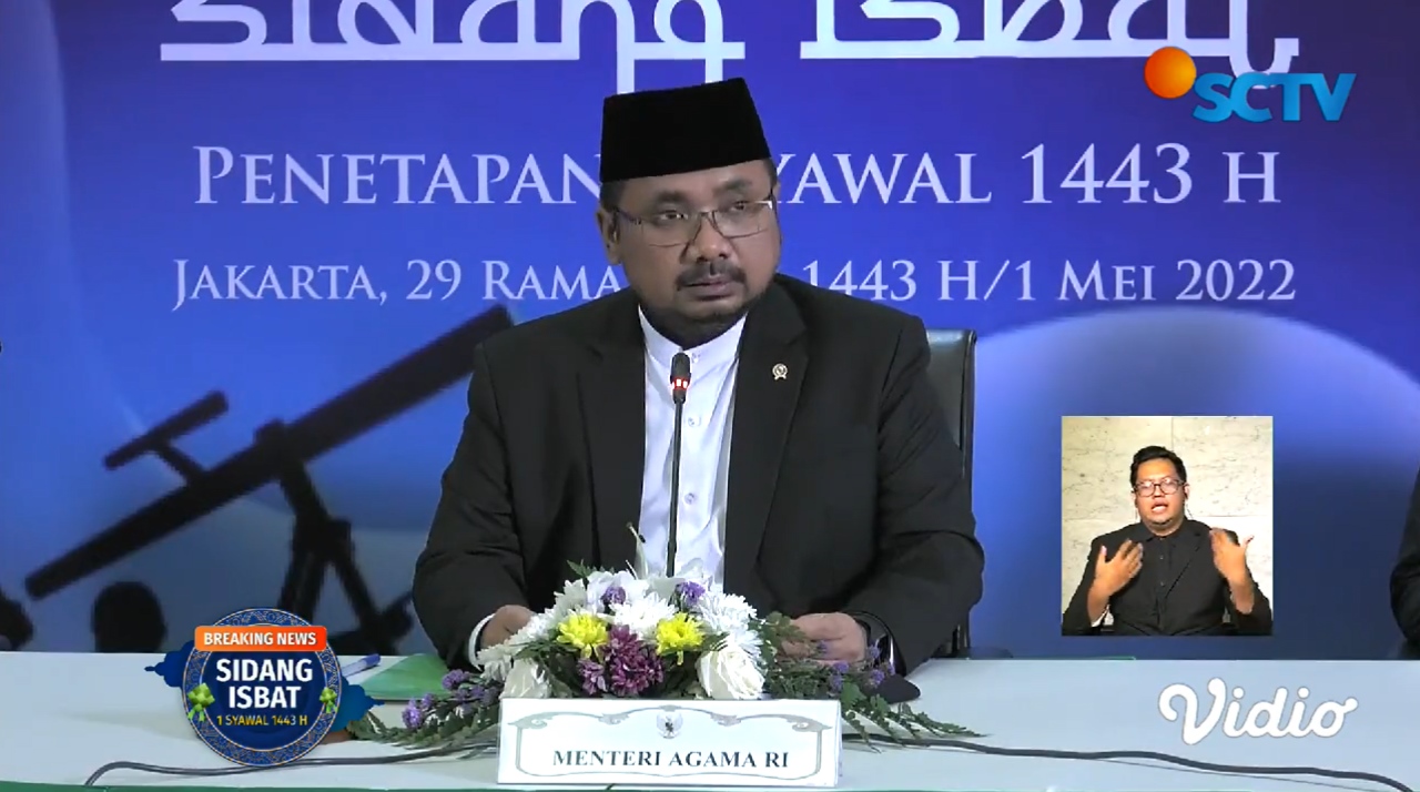 Kementerian Agama tetapkan Idul Fitri 2022 jatuh pada Senin 2 Mei