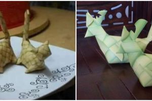 11 Bentuk nyeleneh ketupat Lebaran, dari kucing sampai ikan