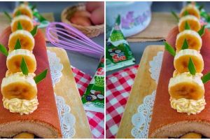 Resep bolu gulung pisang, camilan lezat nggak cukup cuma satu gigit