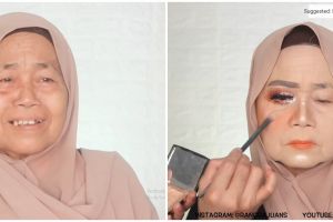 Dirias MUA, 11 perubahan penampilan nenek 75 tahun ini menjelma gadis