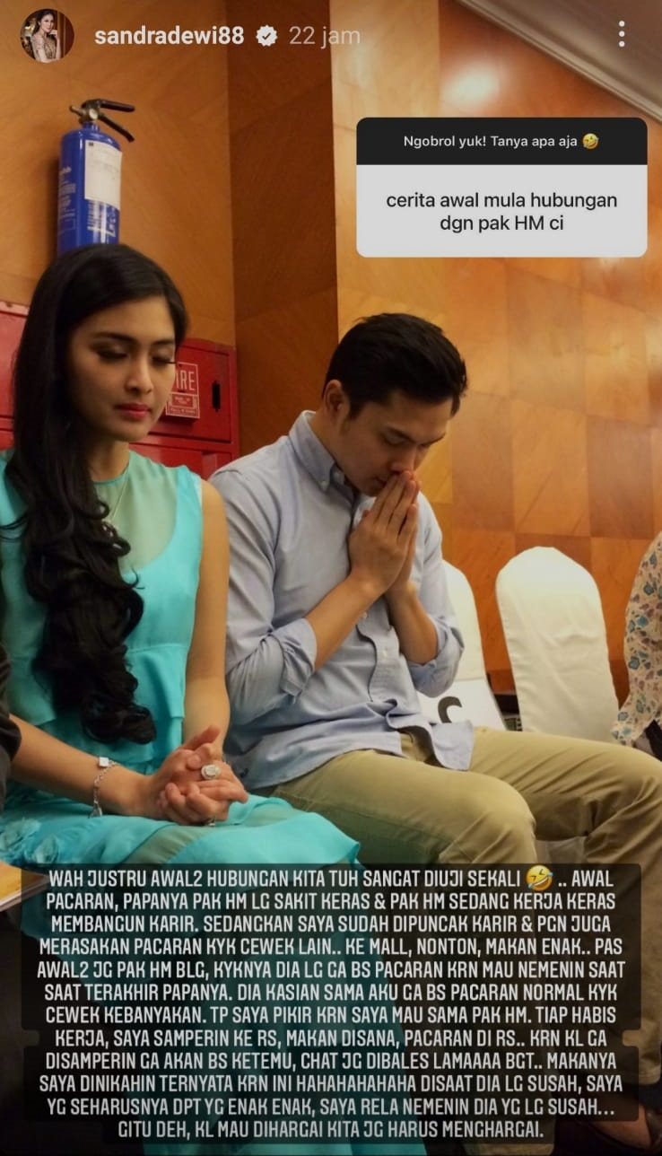 5 Cerita Sandra Dewi soal Harvey Moeis, suami yang tak pernah menuntut