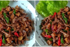 Resep usus tempe cabai hijau, antibau dan bikin ketagihan