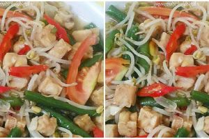 Resep tumis kacang panjang tauge tempe, enak, sederhana, dan antiribet