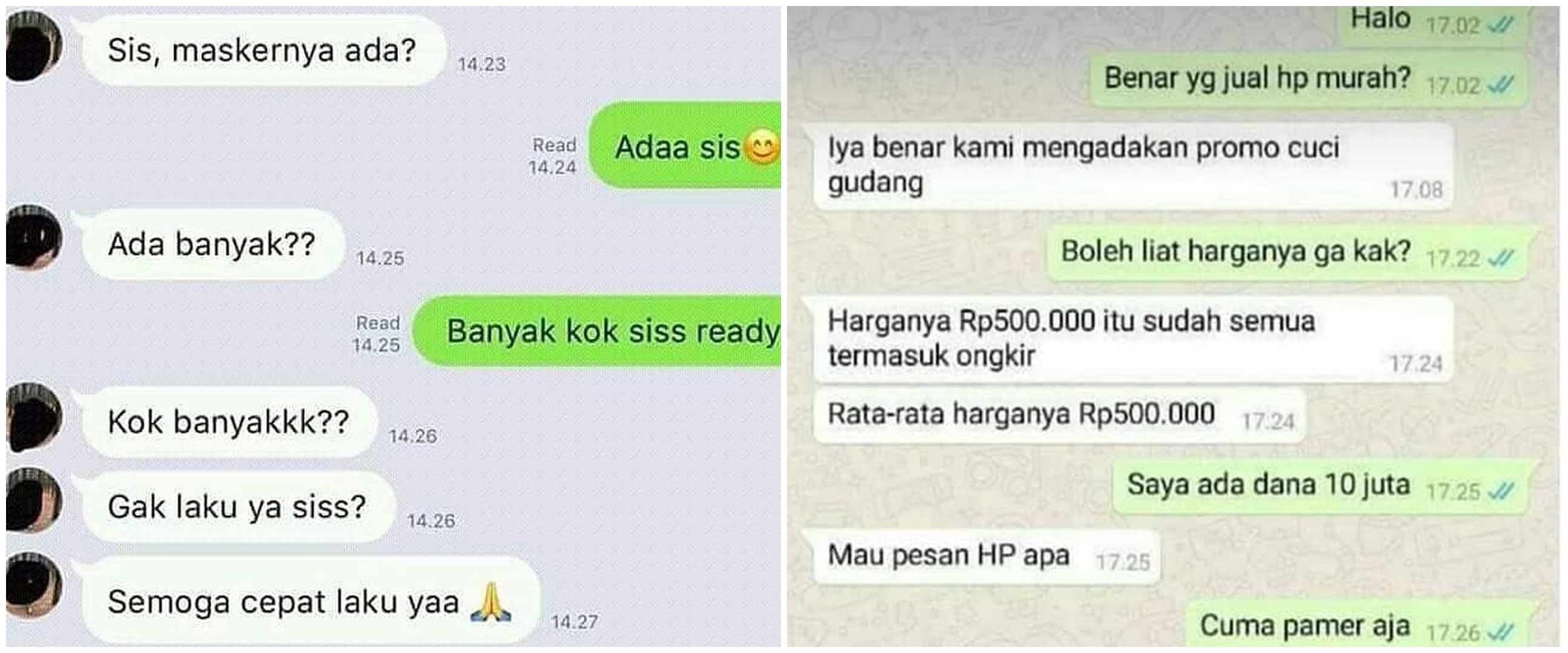 11 Chat pembeli cuma tanya dagangan ini bikin penjual senyum kesel