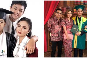 Gaya 9 seleb dampingi anak wisuda SMA, Soimah anggun berkerudung