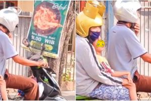 Modifikasi sepeda mirip motor, pasutri ini bikin warganet haru