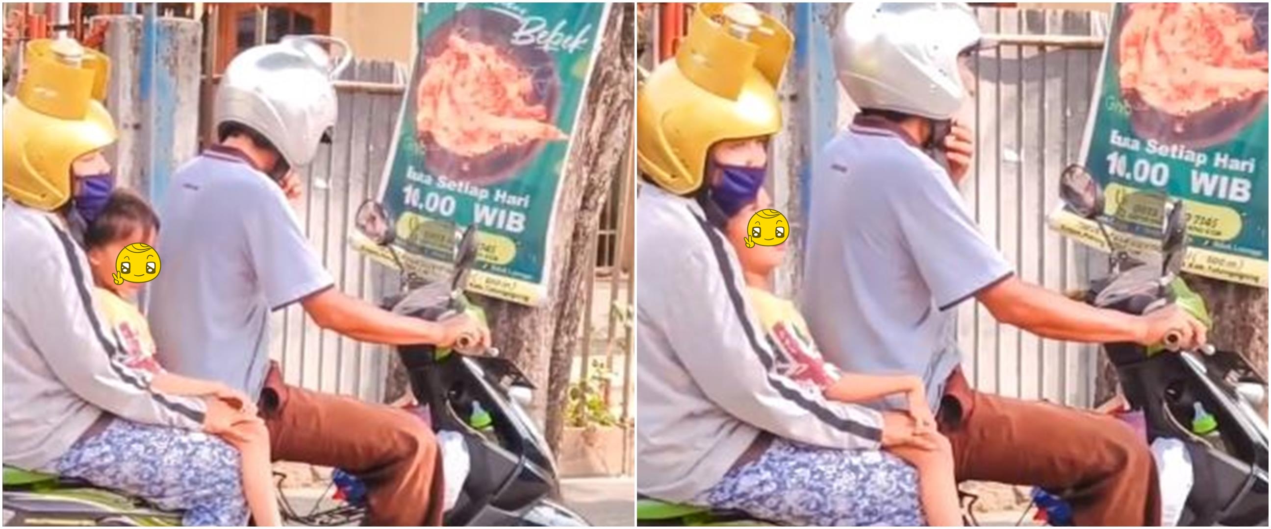 Modifikasi sepeda mirip motor, pasutri ini bikin warganet haru