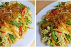 Resep orak arik telur sayuran, lezat dan simpel cuma dua langkah