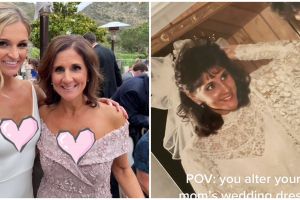 30 tahun disimpan, wanita ini sulap baju pengantin ibunya jadi dress