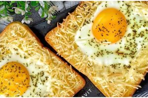 Cara membuat roti panggang telur keju, simpel ala kafe