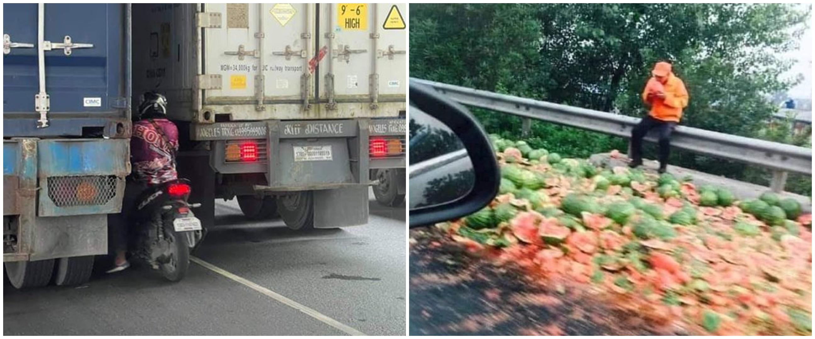 13 Momen aneh terjadi di jalan, penampakannya bikin heran