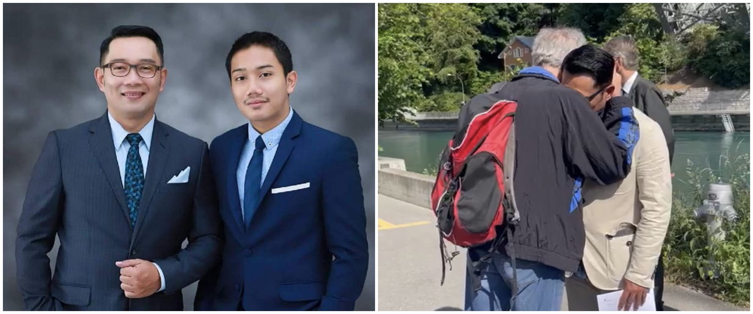 Potret ketegaran Ridwan Kamil dipeluk Hendrich, saksi hilangnya Eril
