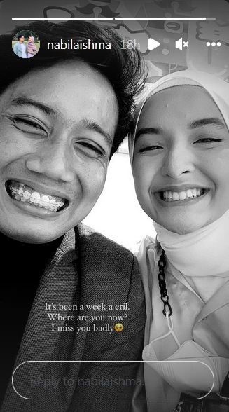 Curhatan haru Nabila Ishma kekasih Eril, ungkap kerinduan