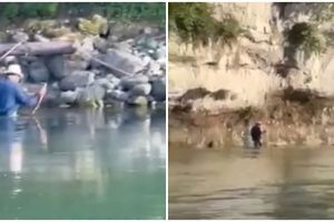 Momen haru Ridwan Kamil nyemplung Sungai Aare ikut cari putranya