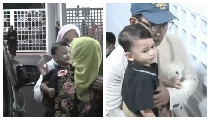Momen kumpul keluarga Ridwan Kamil, menangis haru di pelukan ibu
