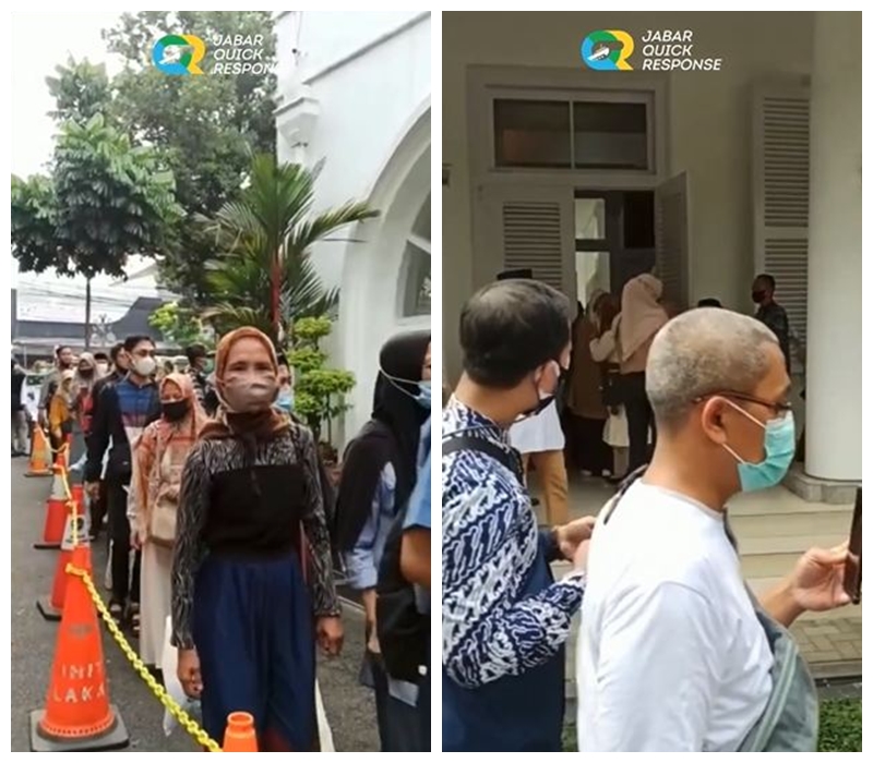 Suasana takziah Eril anak Ridwan Kamil di Gedung Pakuan Bandung