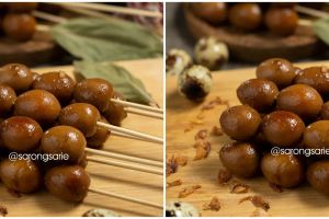 Cara membuat sate telur puyuh ala angkringan, mudah dibuat dan lezat