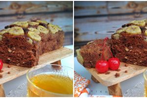 Cara membuat brownies pisang kukus, lembut dan ekonomis