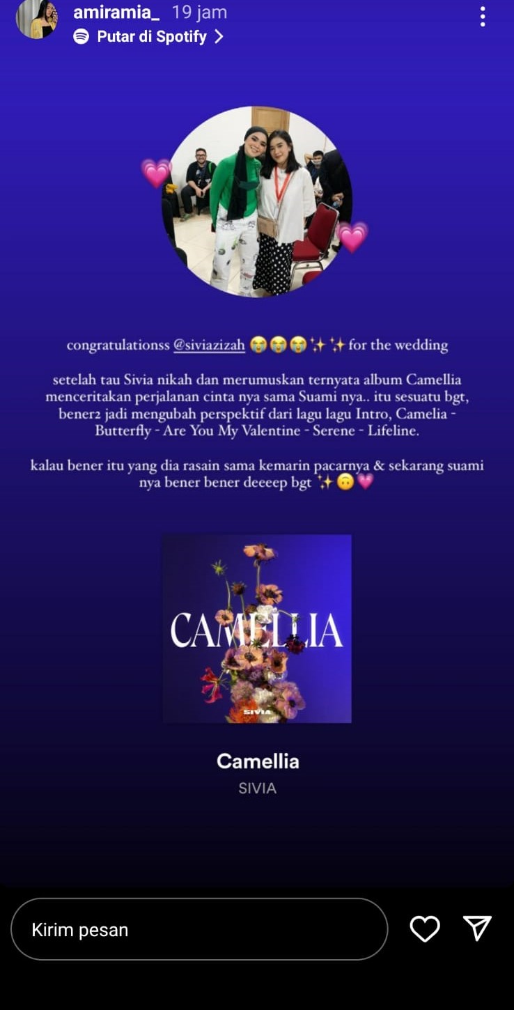 Kisah di balik album Camelia, cerita perjalanan cinta Sivia Azizah