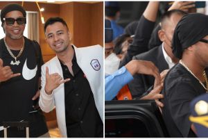 13 Momen Ronaldinho tiba di Indonesia, disambut hangat Raffi Ahmad